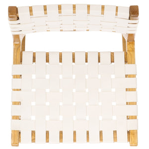 Safavieh Adah Leather Bar Stool White / Natural BST1014E