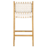 Safavieh Adah Leather Counter Stool White / Natural BST1015E