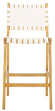 Safavieh Adah Leather Counter Stool White / Natural BST1015E