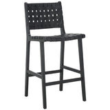 Safavieh Adah Leather Counter Stool Black BST1015G