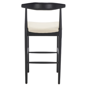 Safavieh Lionel Retro Bar Stool XII23 Black / Cream Wood BST1503A