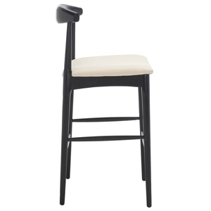 Safavieh Lionel Retro Bar Stool XII23 Black / Cream Wood BST1503A
