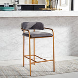 Safavieh Camille Counter Stool Dark Grey/Gold BST6200C