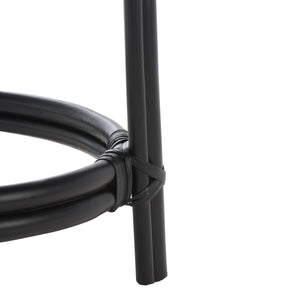 Safavieh Yuta Rattan Counter Stool W/ Cushion XII23 Black / White Rattan BST6504B