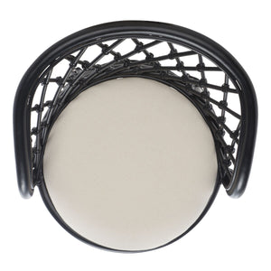 Safavieh Yuta Rattan Counter Stool W/ Cushion XII23 Black / White Rattan BST6504B
