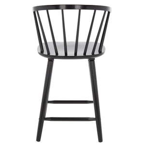 Safavieh Blanchard Counter Stool - Set of 2 XII23 Black Wood BST8506A-SET2