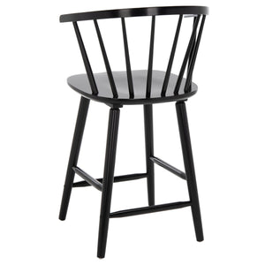 Safavieh Blanchard Counter Stool - Set of 2 XII23 Black Wood BST8506A-SET2