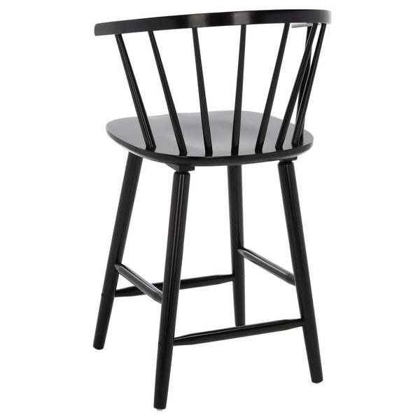 Safavieh Blanchard Counter Stool - Set of 2 XII23 Black Wood BST8506A-SET2