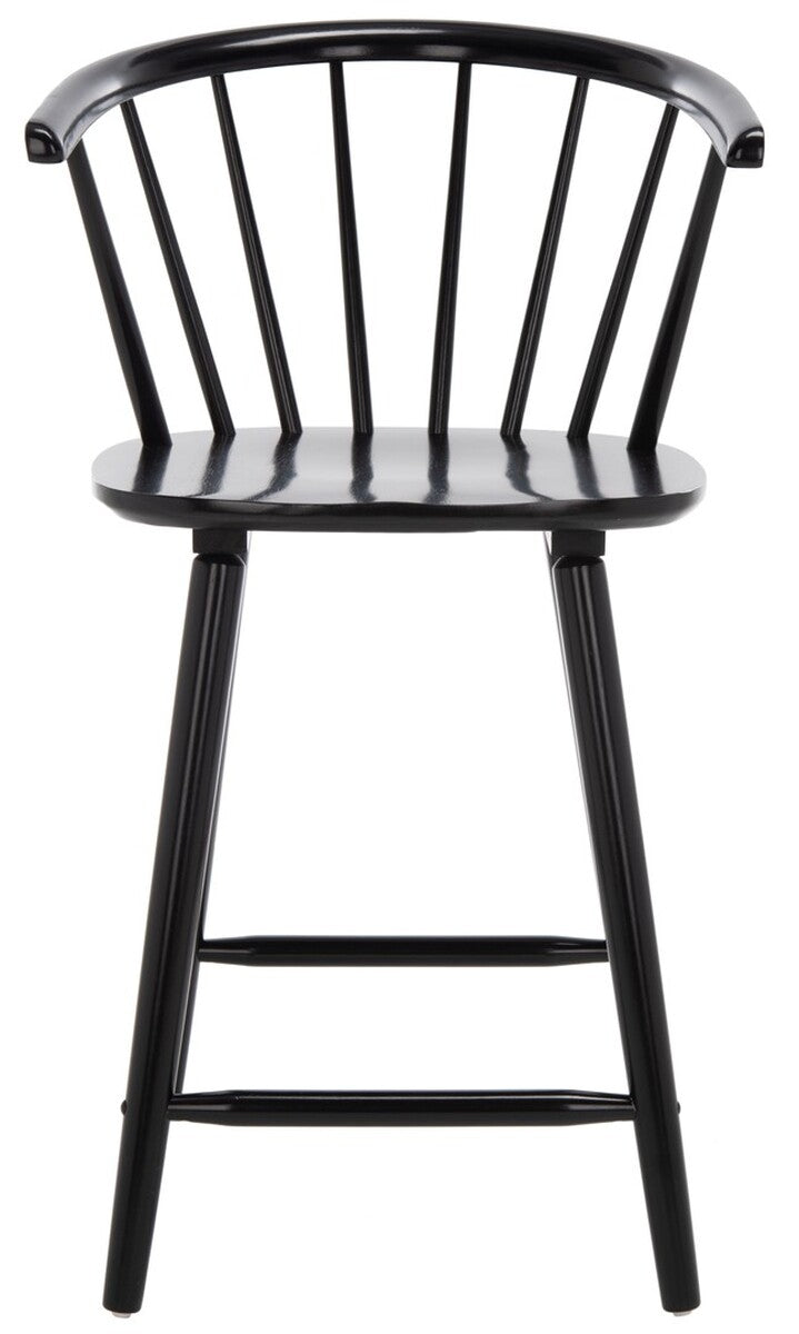 Safavieh Blanchard Counter Stool - Set of 2 XII23 Black Wood BST8506A-SET2