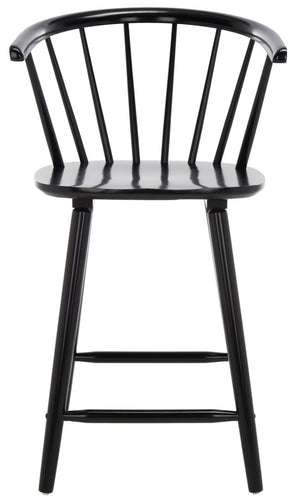 Safavieh Blanchard Counter Stool - Set of 2 XII23 Black Wood BST8506A-SET2