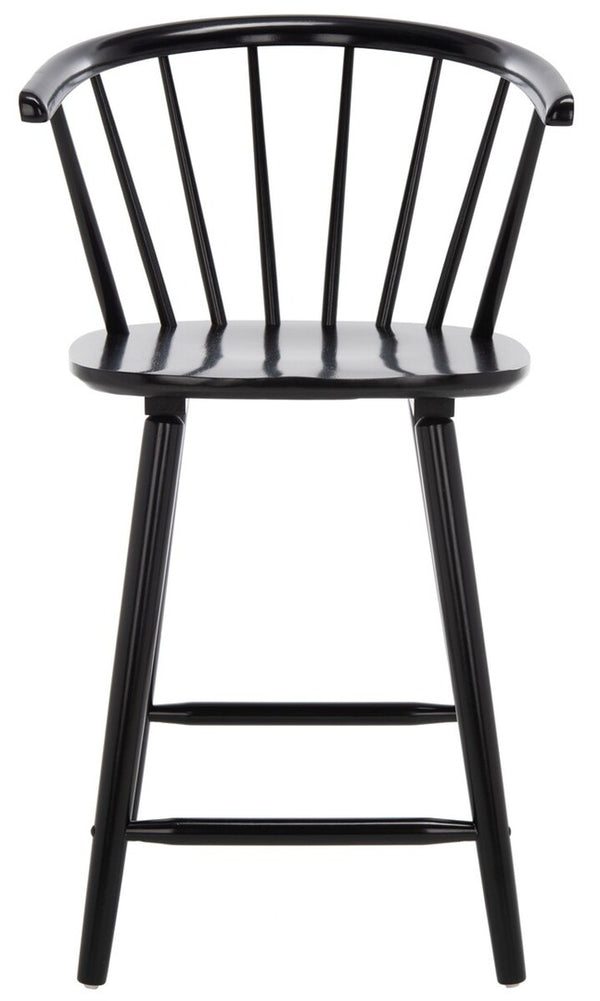Safavieh Blanchard Counter Stool - Set of 2 XII23 Black Wood BST8506A-SET2