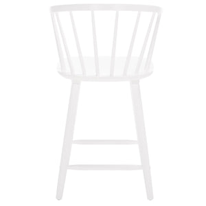 Safavieh Blanchard Counter Stool - Set of 2 XII23 White Wood BST8506B-SET2