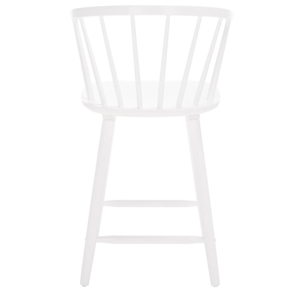 Safavieh Blanchard Counter Stool - Set of 2 XII23 White Wood BST8506B-SET2