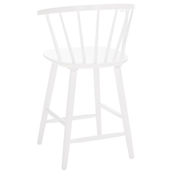 Safavieh Blanchard Counter Stool - Set of 2 XII23 White Wood BST8506B-SET2