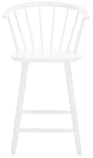Safavieh Blanchard Counter Stool - Set of 2 XII23 White Wood BST8506B-SET2
