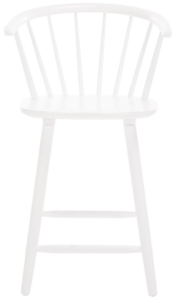 Safavieh Blanchard Counter Stool - Set of 2 XII23 White Wood BST8506B-SET2