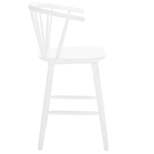 Safavieh Blanchard Counter Stool - Set of 2 XII23 White Wood BST8506B-SET2