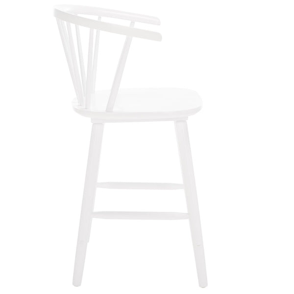 Safavieh Blanchard Counter Stool - Set of 2 XII23 White Wood BST8506B-SET2