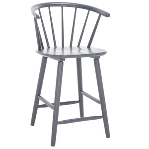 Safavieh Blanchard Counter Stool - Set of 2 XII23 Grey Wood BST8506C-SET2