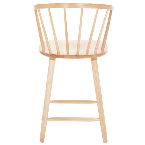 Safavieh Blanchard Counter Stool - Set of 2 XII23 Natural Wood BST8506D-SET2
