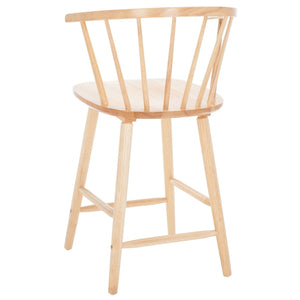 Safavieh Blanchard Counter Stool - Set of 2 XII23 Natural Wood BST8506D-SET2