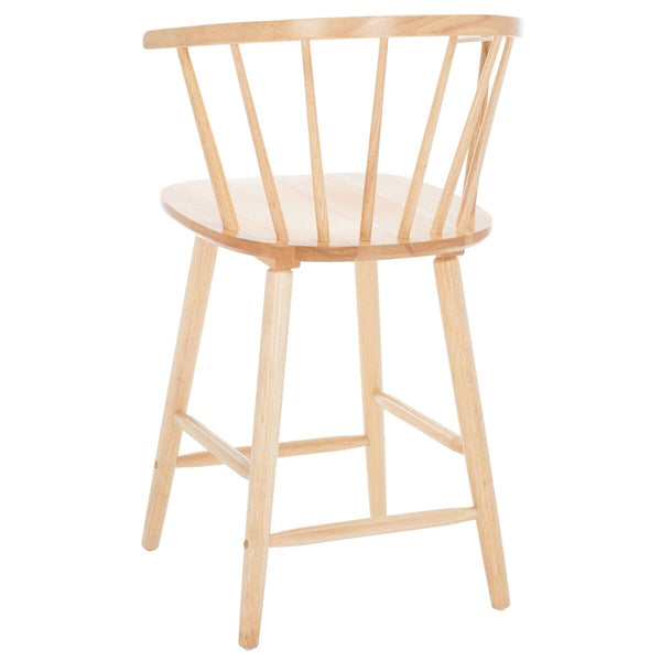 Safavieh Blanchard Counter Stool - Set of 2 XII23 Natural Wood BST8506D-SET2