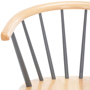 Safavieh Blanchard Counter Stool - Set of 2 XII23  Natural /Grey Wood BST8506E-SET2