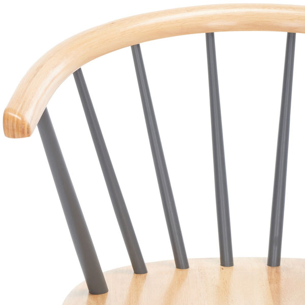 Safavieh Blanchard Counter Stool - Set of 2 XII23  Natural /Grey Wood BST8506E-SET2