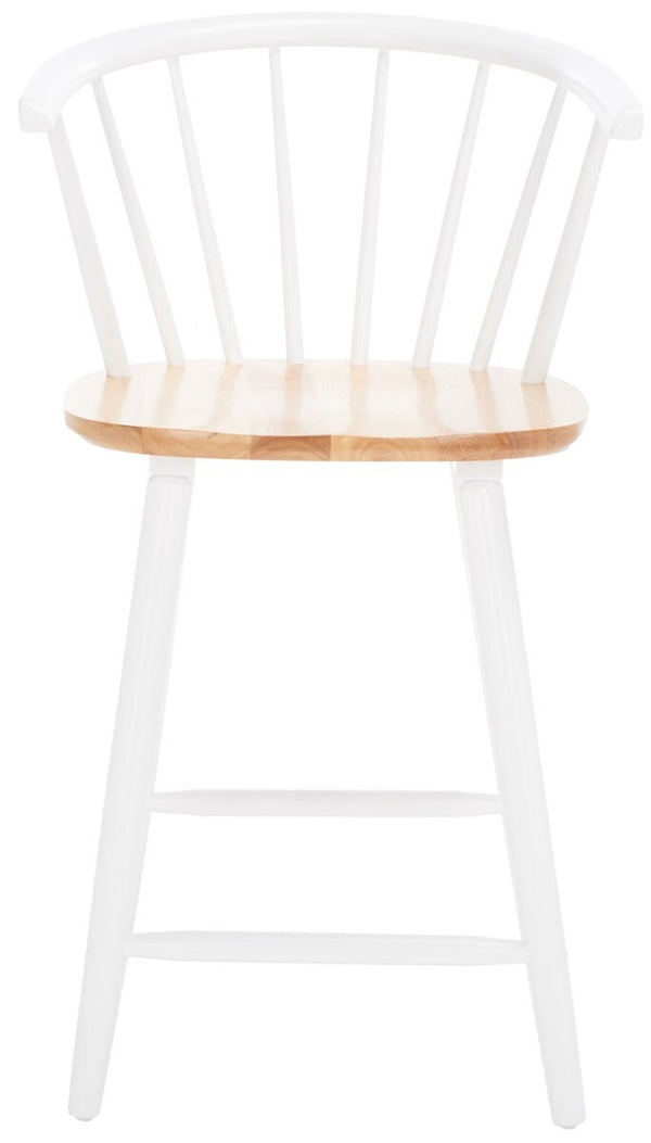 Safavieh Blanchard Counter Stool - Set of 2 XII23 Natural/White Wood BST8506F-SET2
