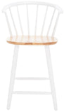 Safavieh Blanchard Counter Stool - Set of 2 XII23 Natural/White Wood BST8506F-SET2