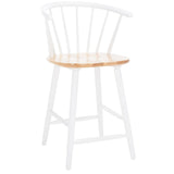 Safavieh Blanchard Counter Stool - Set of 2 XII23 Natural/White Wood BST8506F-SET2