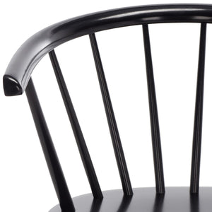 Safavieh Blanchard Bar Stool - Set of 2 XII23 Black Wood BST8507A-SET2