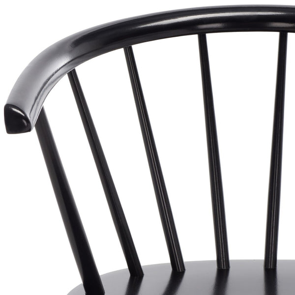 Safavieh Blanchard Bar Stool - Set of 2 XII23 Black Wood BST8507A-SET2