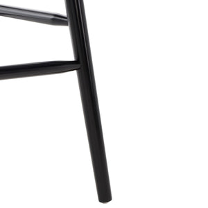 Safavieh Blanchard Bar Stool - Set of 2 XII23 Black Wood BST8507A-SET2