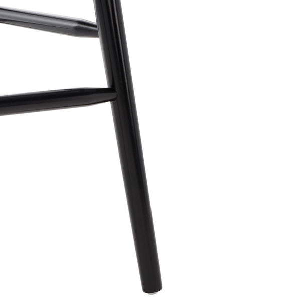 Safavieh Blanchard Bar Stool - Set of 2 XII23 Black Wood BST8507A-SET2
