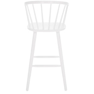 Safavieh Blanchard Bar Stool - Set of 2 XII23 White Wood BST8507B-SET2