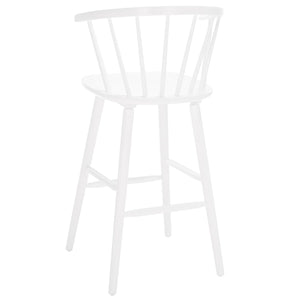 Safavieh Blanchard Bar Stool - Set of 2 XII23 White Wood BST8507B-SET2