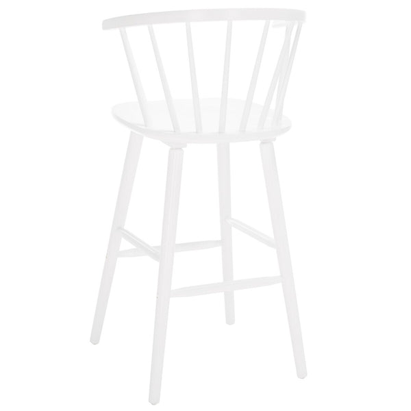 Safavieh Blanchard Bar Stool - Set of 2 XII23 White Wood BST8507B-SET2