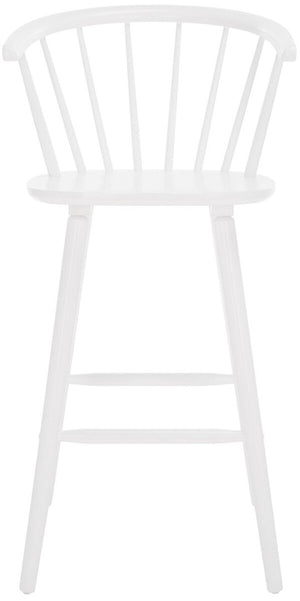 Safavieh Blanchard Bar Stool - Set of 2 XII23 White Wood BST8507B-SET2