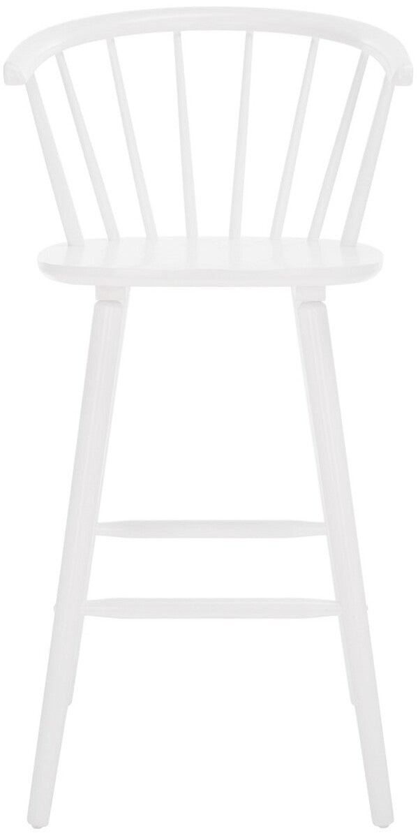 Safavieh Blanchard Bar Stool - Set of 2 XII23 White Wood BST8507B-SET2
