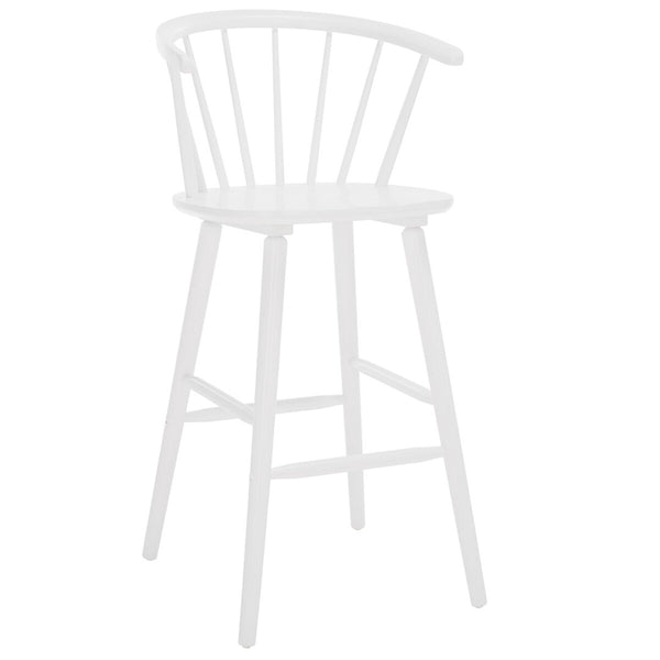 Safavieh Blanchard Bar Stool - Set of 2 XII23 White Wood BST8507B-SET2