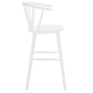 Safavieh Blanchard Bar Stool - Set of 2 XII23 White Wood BST8507B-SET2