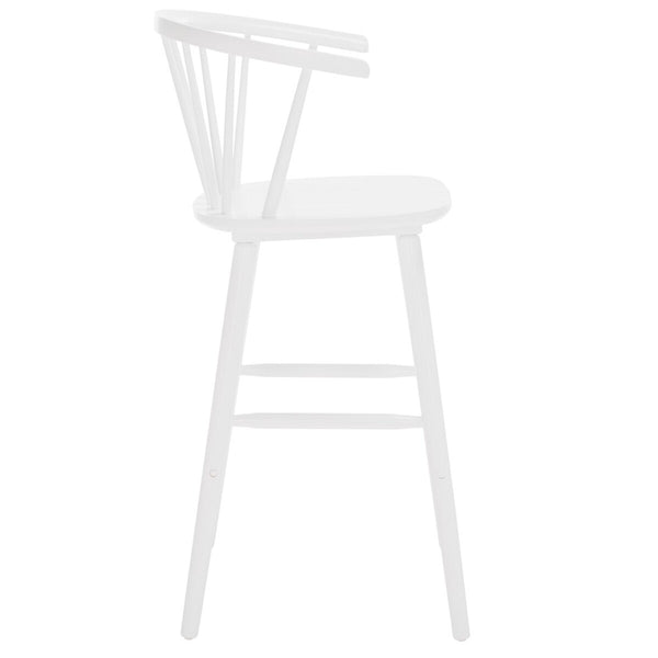 Safavieh Blanchard Bar Stool - Set of 2 XII23 White Wood BST8507B-SET2