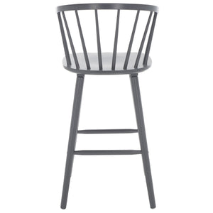 Safavieh Blanchard Bar Stool - Set of 2 XII23 Grey Wood BST8507C-SET2