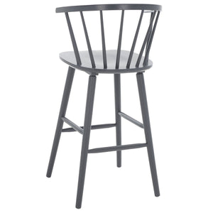Safavieh Blanchard Bar Stool - Set of 2 XII23 Grey Wood BST8507C-SET2