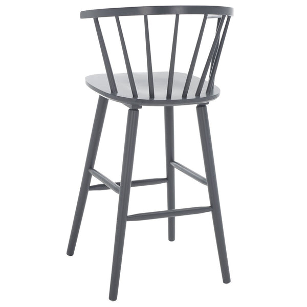 Safavieh Blanchard Bar Stool - Set of 2 XII23 Grey Wood BST8507C-SET2