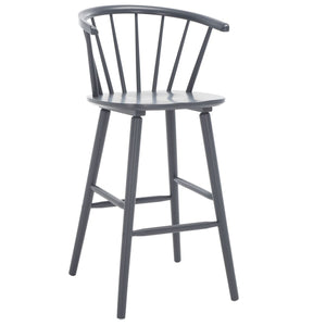 Safavieh Blanchard Bar Stool - Set of 2 XII23 Grey Wood BST8507C-SET2