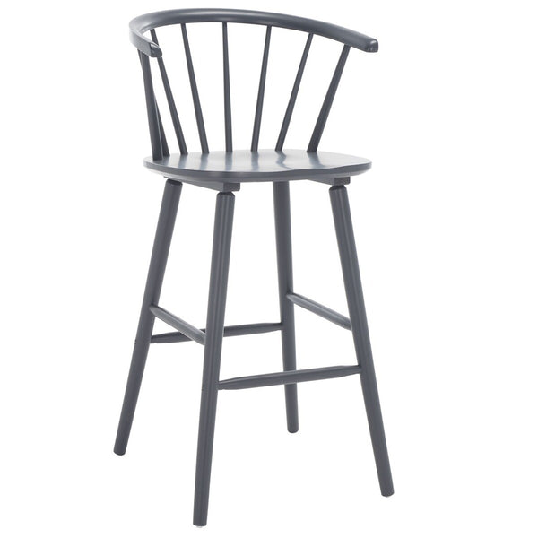 Safavieh Blanchard Bar Stool - Set of 2 XII23 Grey Wood BST8507C-SET2