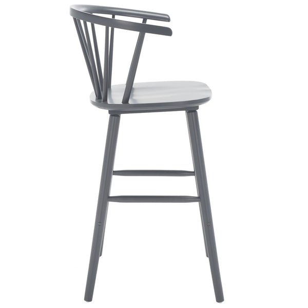Safavieh Blanchard Bar Stool - Set of 2 XII23 Grey Wood BST8507C-SET2