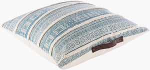 Surya Busan 30" X 30" Luxurious Floor Pillow - Soft, Stylish, And Easy To Clean For Any Living Space! Teal Cotton,Cotton,Polyester,Polyfill Bsu001-3030